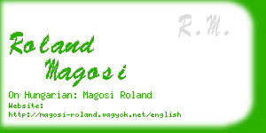 roland magosi business card
